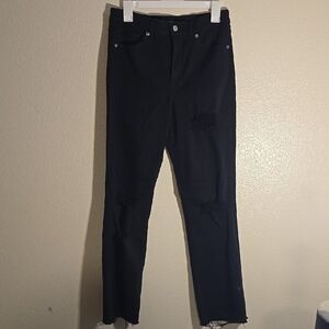 Express Women's Black Distressed Jeans